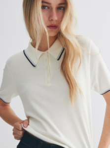 Fine-Knit Polo Shirt